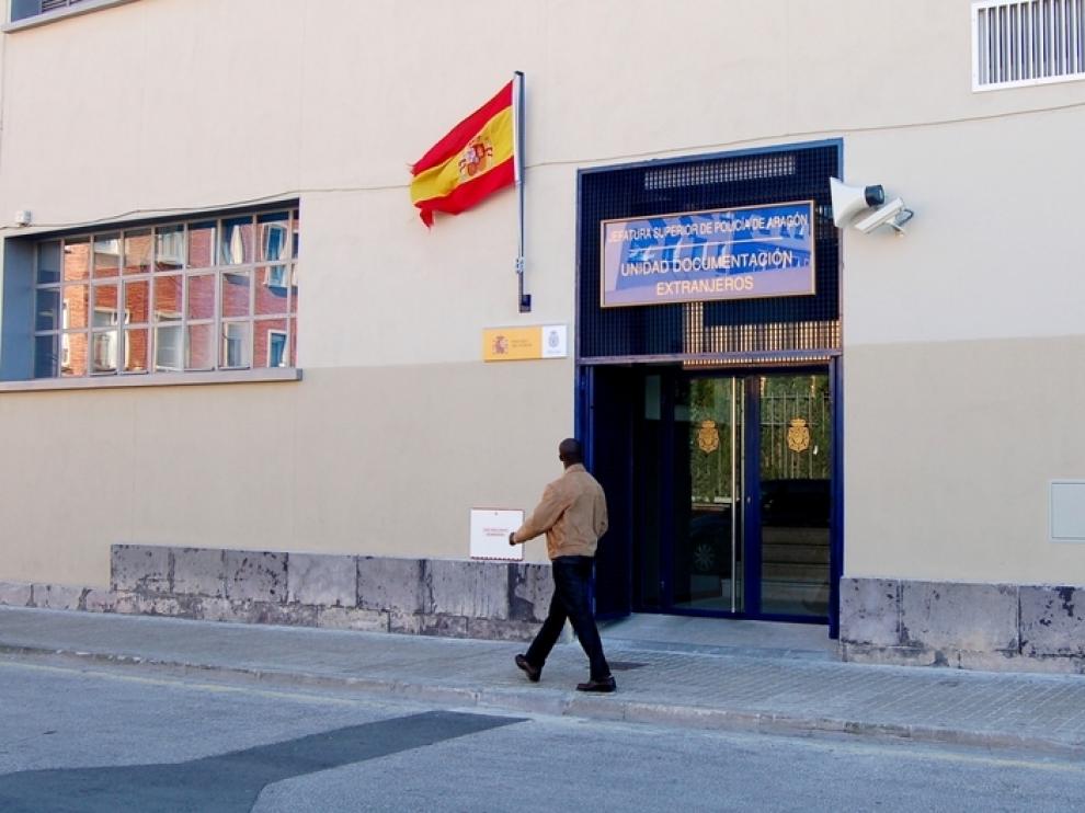 Imagen de archivo de la Unidad de Documentación de Extranjeros de Zaragoza