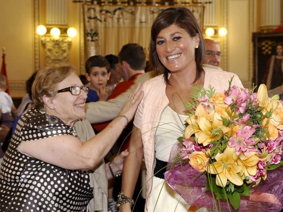 Mayte Martínez emocionada en su retirada oficial