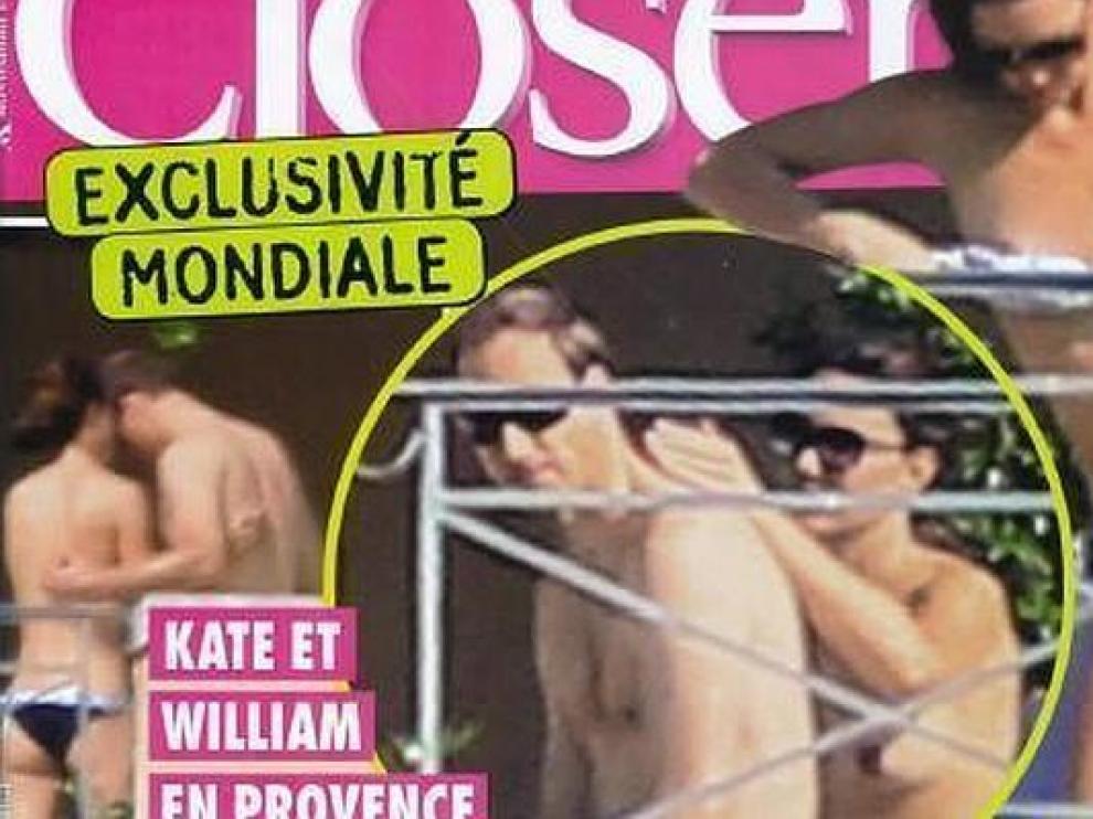 Portada de la revista francesa 'Closer' donde aparece Catalina en topless