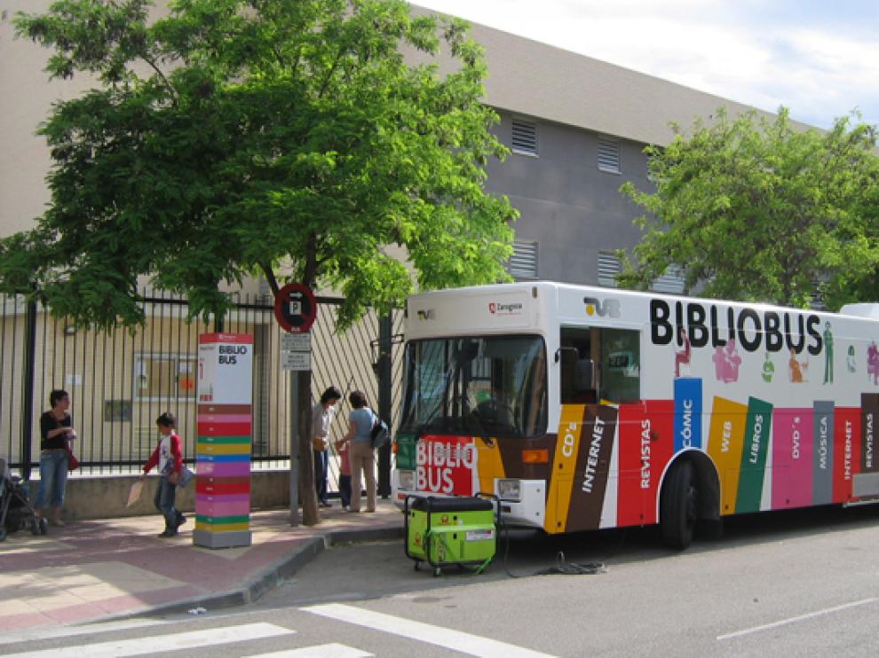 Bibliobús en Zaragoza