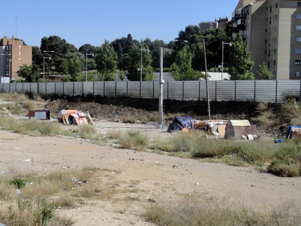Imagen de archivos de las chabolas junto a la estación de Las Delicias