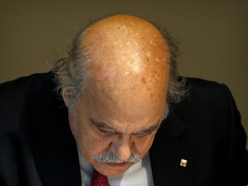 El consejero de Economía y Finanzas, Andreu Mas-Colell, en la reunión de este martes.