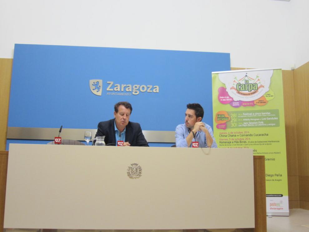 Jerónimo Blasco y Diego Franco, durante la presentación.