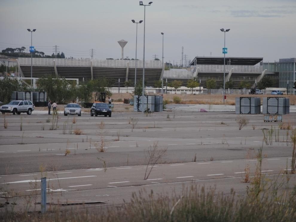 El montaje de las carpas comenzaba este lunes