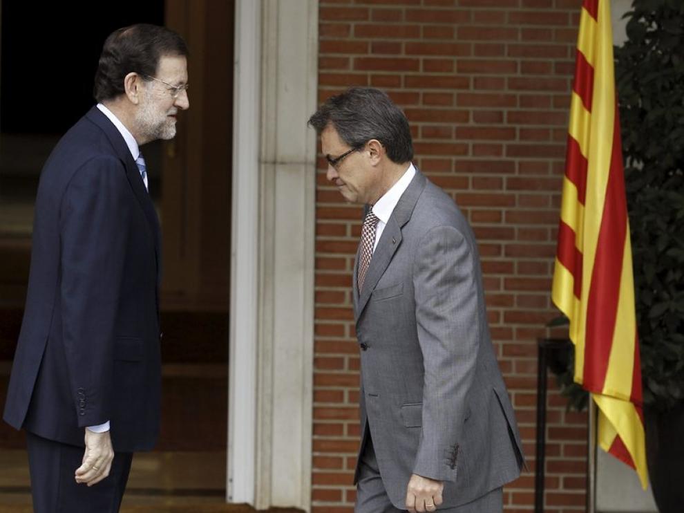 Rajoy recibe a Mas en la Moncloa