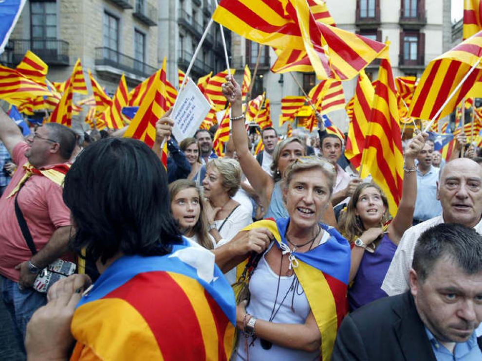 Recibimiento a Mas en Barcelona