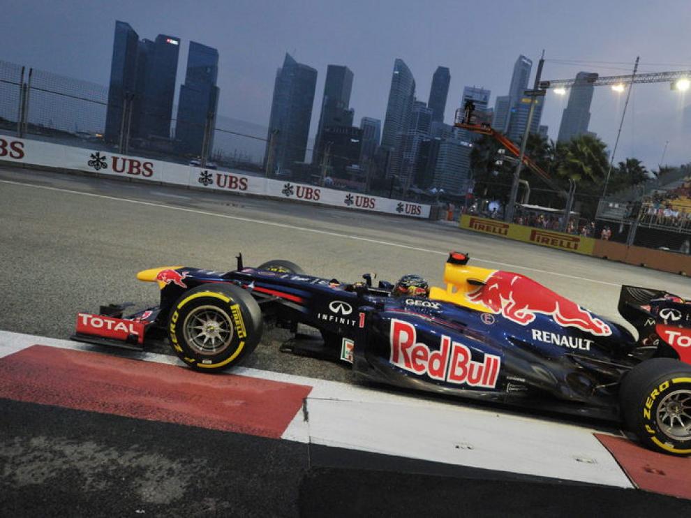 Sebastian Vettel hizo el mejor tiempo en los entrenamientos de Singapur