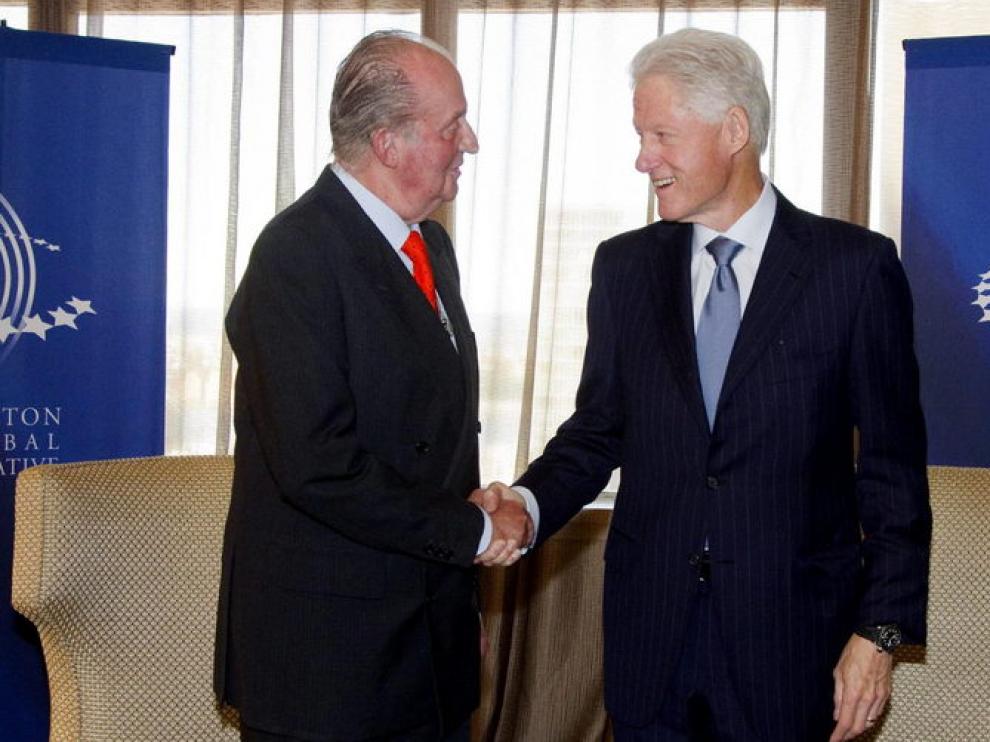 El Rey junto a Bill Clinton