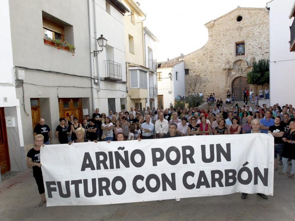 Imagen de archivo de una manifestación en Ariño