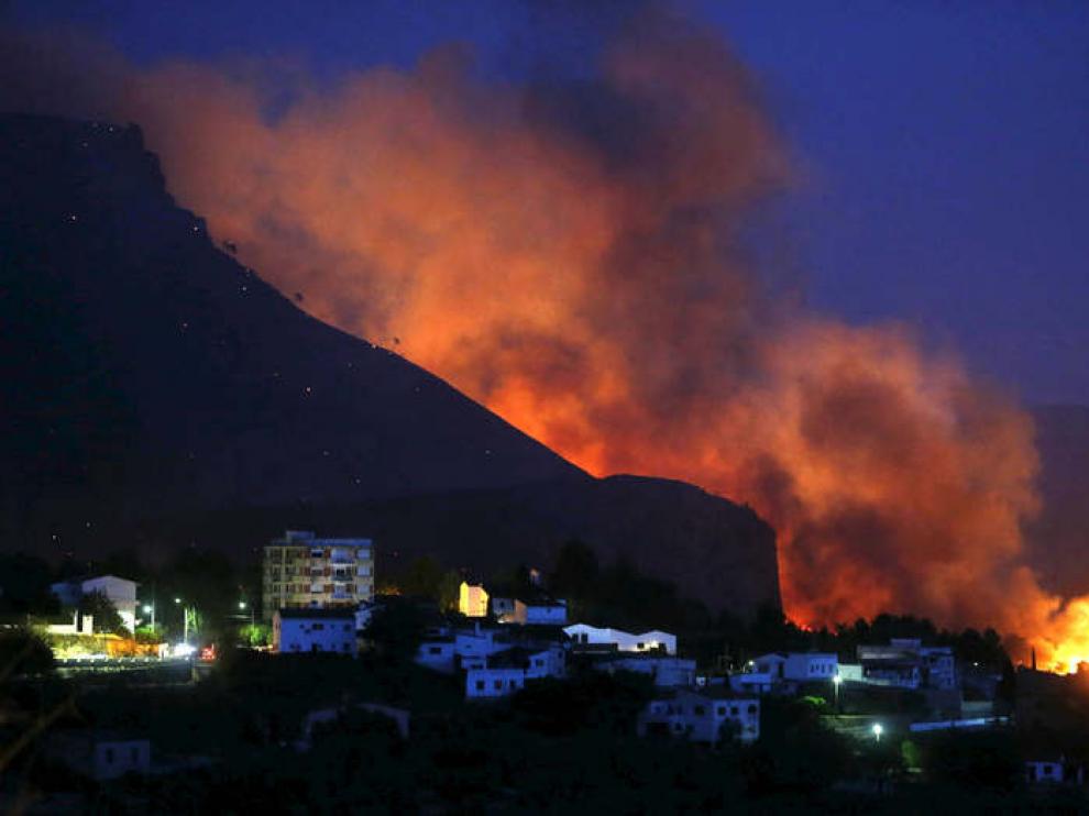 El incendio en Chulilla, Valencia