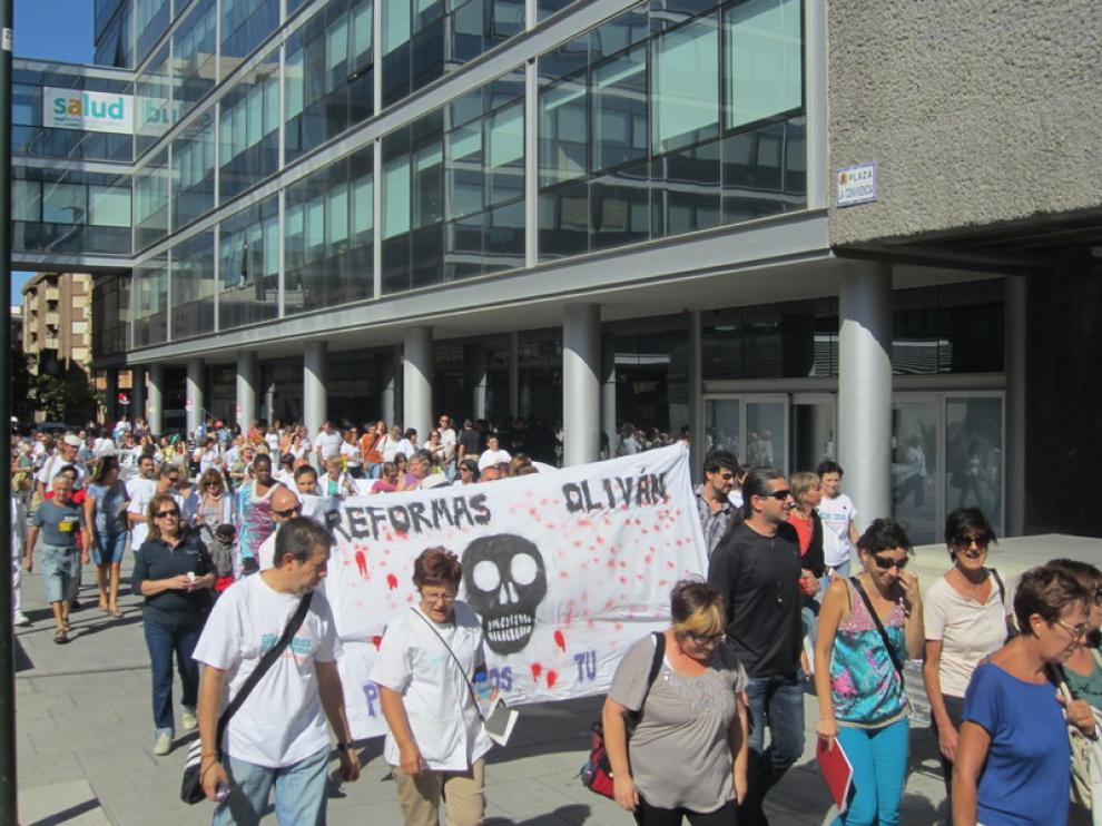 La 'marcha blanca', frente a la Consejería de Sanidad