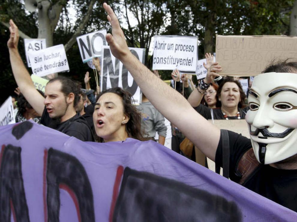 Asistentes a la concentración del 25-S.