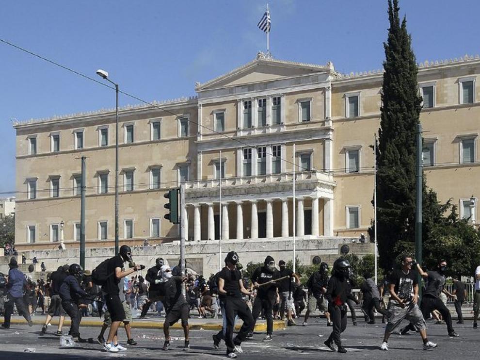 Protestas en Atenas