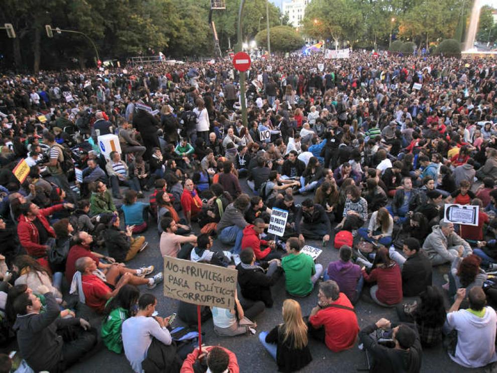 Los manifestantes siguen mostrando una actitud pacífica en Neptuno