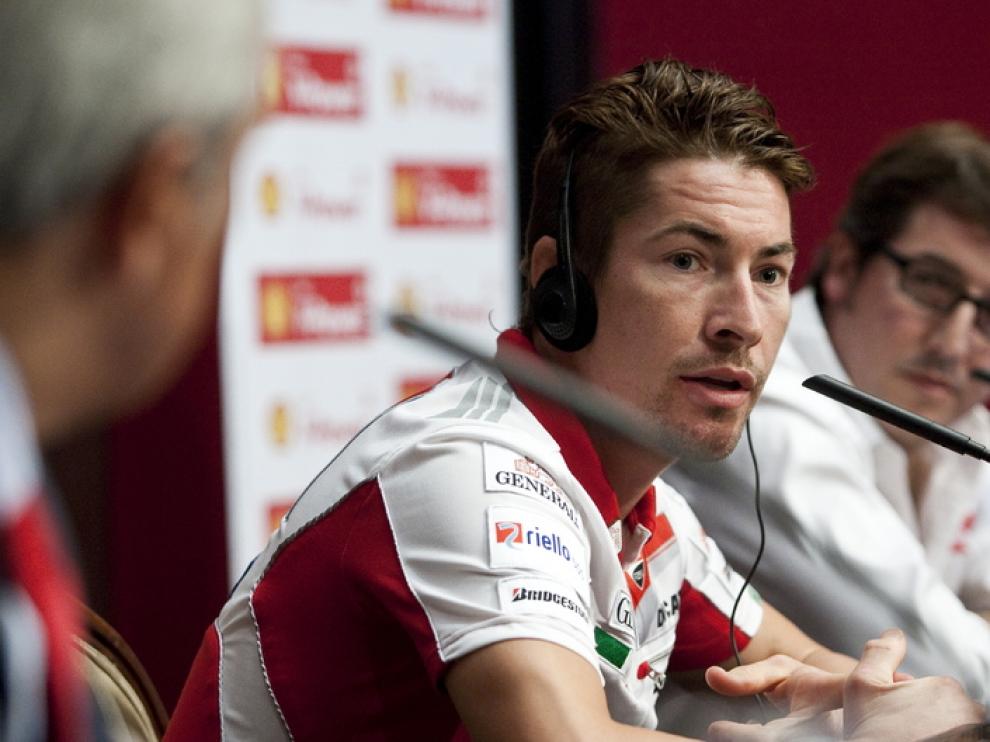 Nicky Hayden, en una visita a la Universidad de Zaragoza