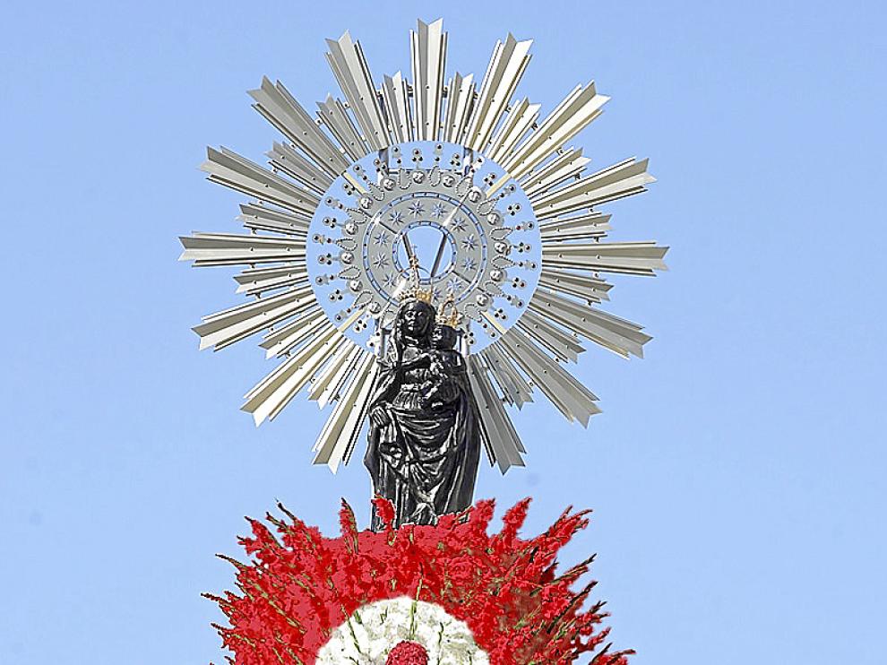 Recreación de la nueva imagen que ofrecerá la Virgen tras la ofrenda de 2012.