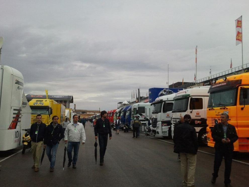 Cielo nublado amenazando lluvia en el circuito de Motorland