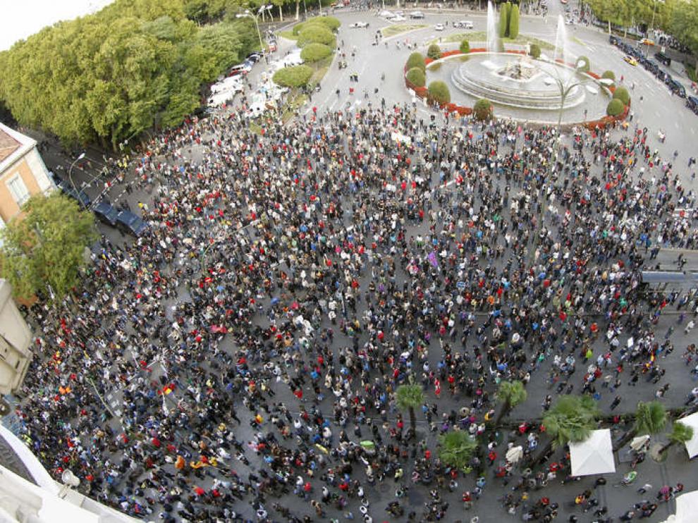 Protesta en el centro de Madrid