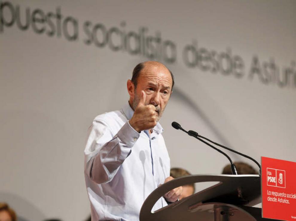 El secretario general del PSOE, Alfredo Pérez Rubalcaba