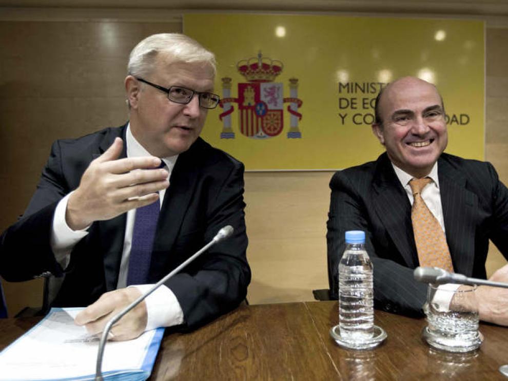 Olli Rehn y Luis de Guindos
