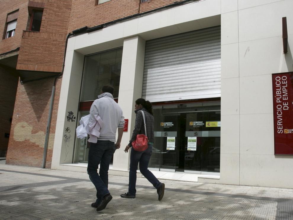 Una oficina del Inaem, en Huesca