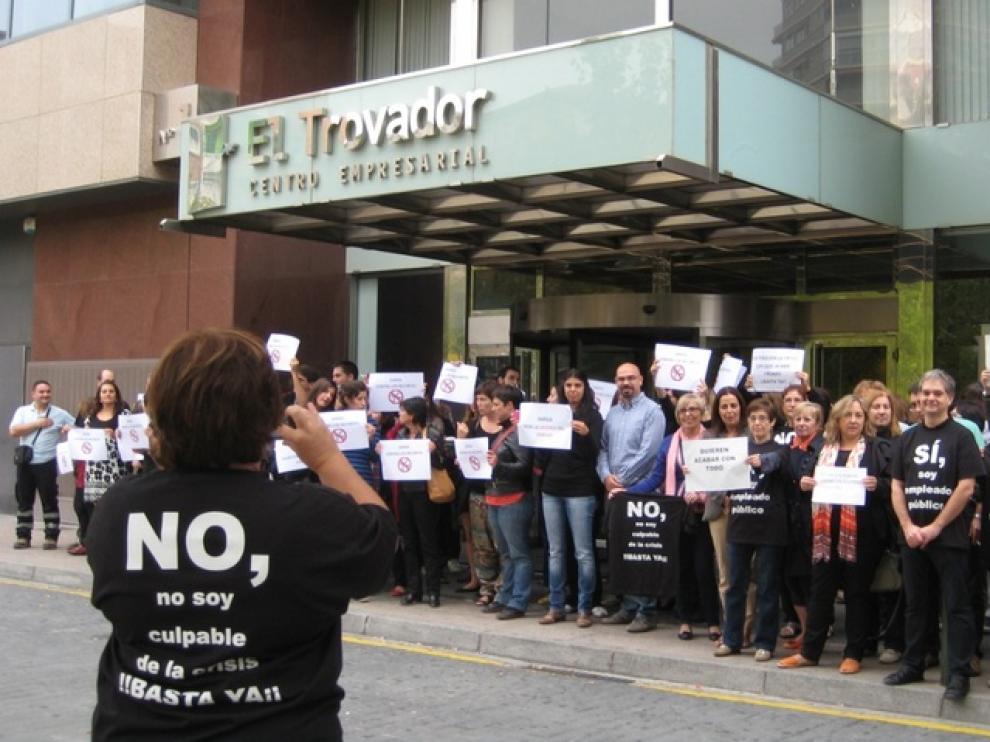 Acto de protesta convocado por el comité de empresa.