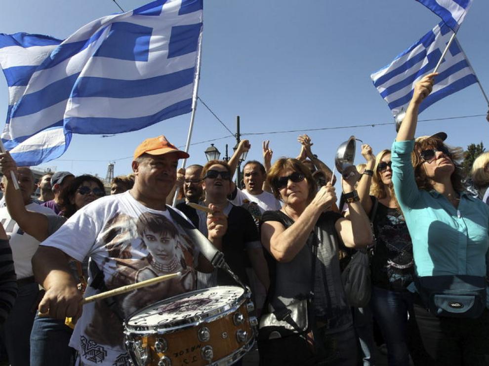 Manifestación en el centro de la capital helena.