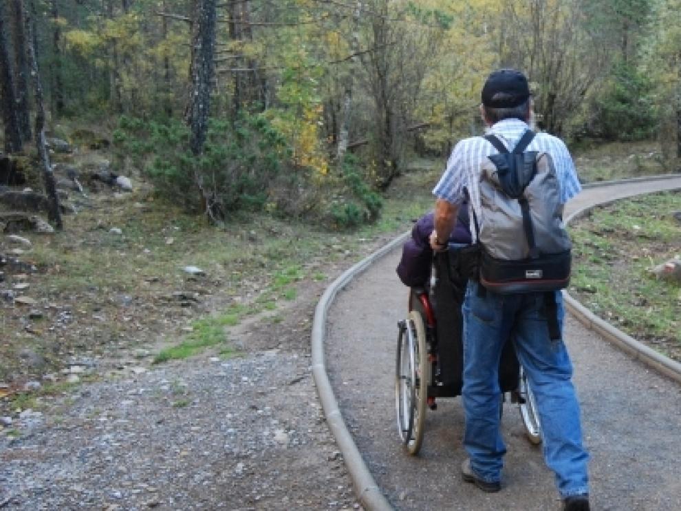 Sendero accesible en el Parque Nacional de Ordesa y Monte Perdido.
