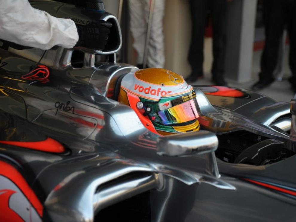 Lewis Hamilton en los primeros entrenamientos libres del GP de Abu Dabi.