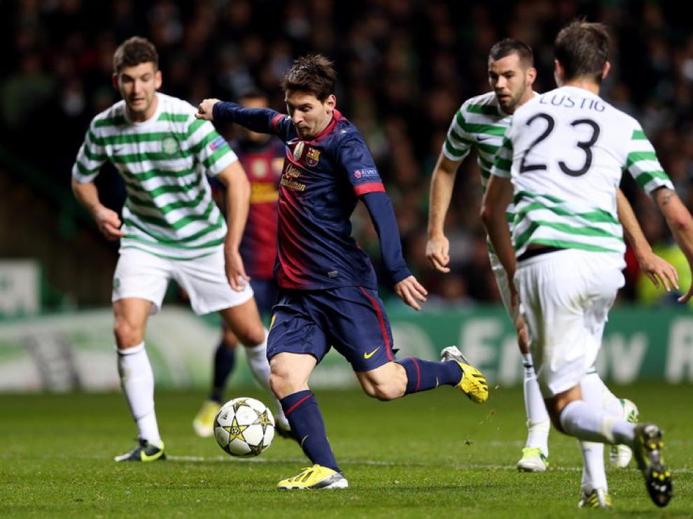 Messi intentó nivelar el marcador.