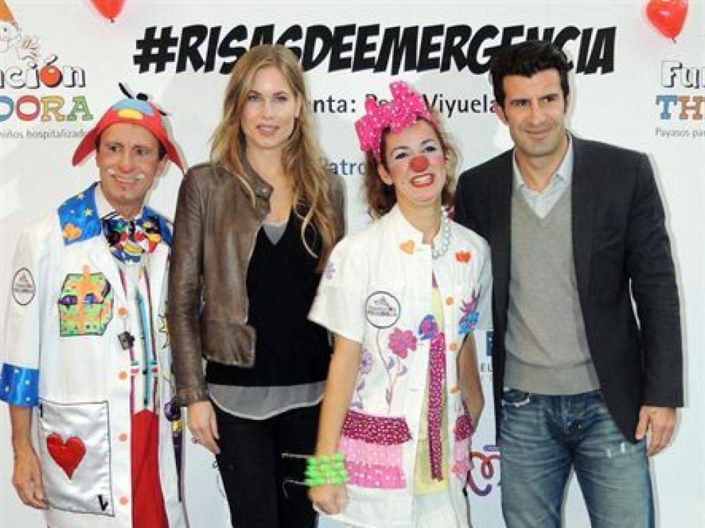 Helen Svedin y Luis Figo