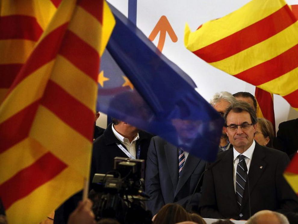 Artur Mas, líder de CiU, ha perdido 12 escaños en las elecciones