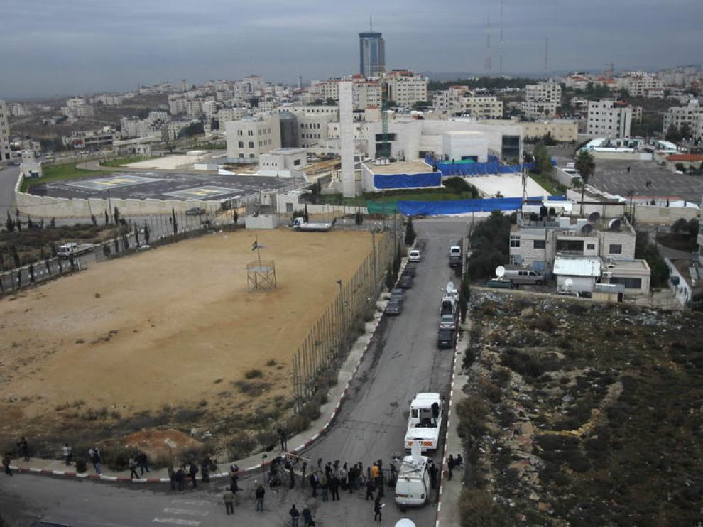 Vista del mausoleo donde se encuentra el cuerpo de Yaser Arafat.