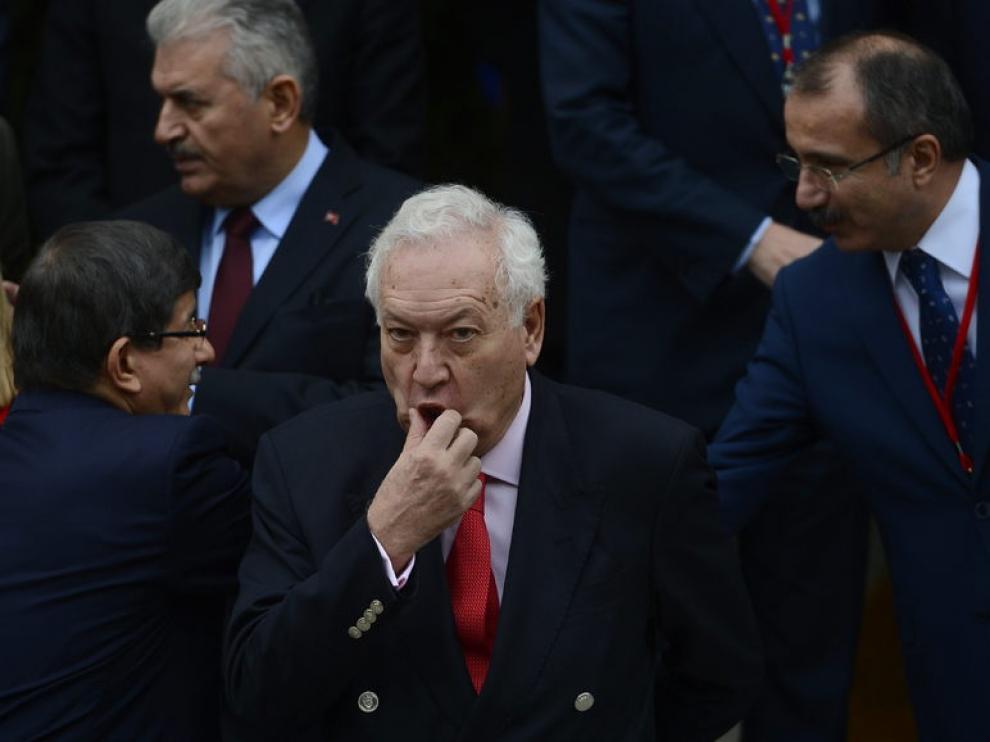 García-Margallo durante una reunión bilateral en la Moncloa.