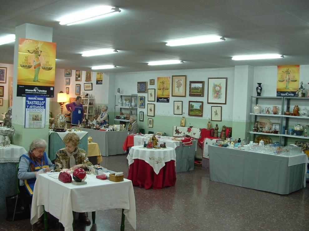 Imagen del rastrillo en Huesca