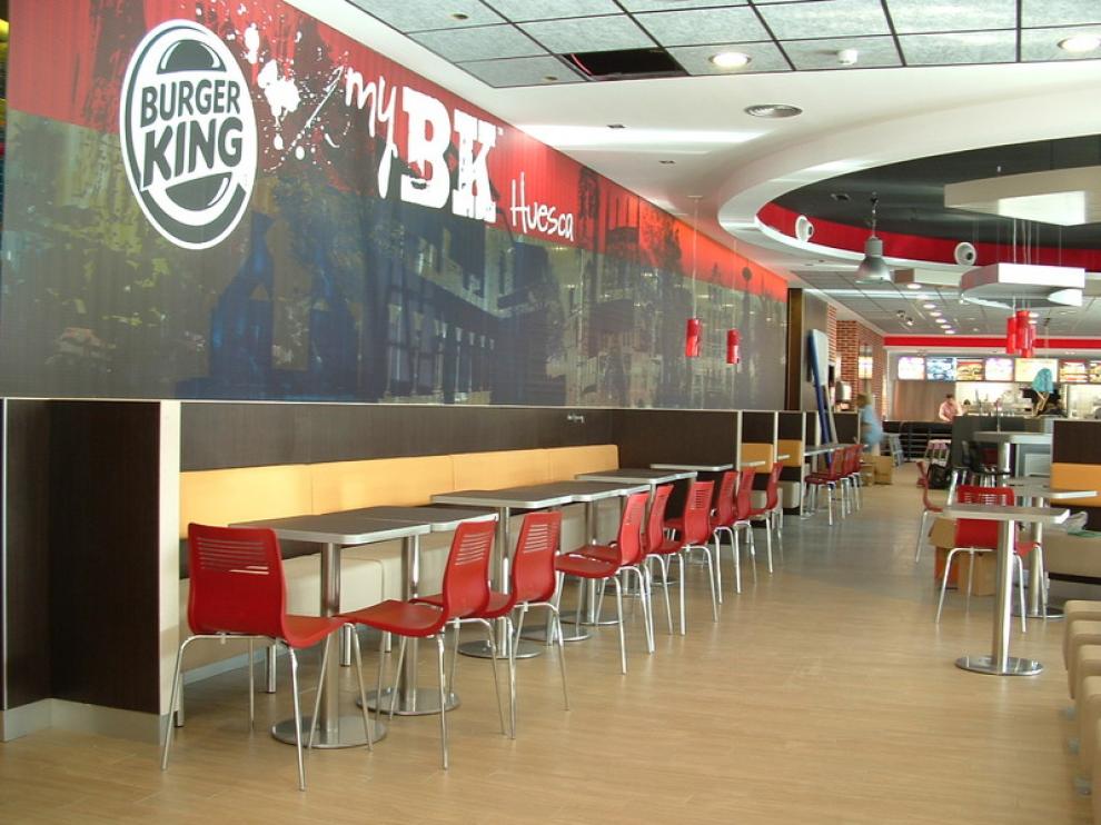 Interior del Burger King en Huesca