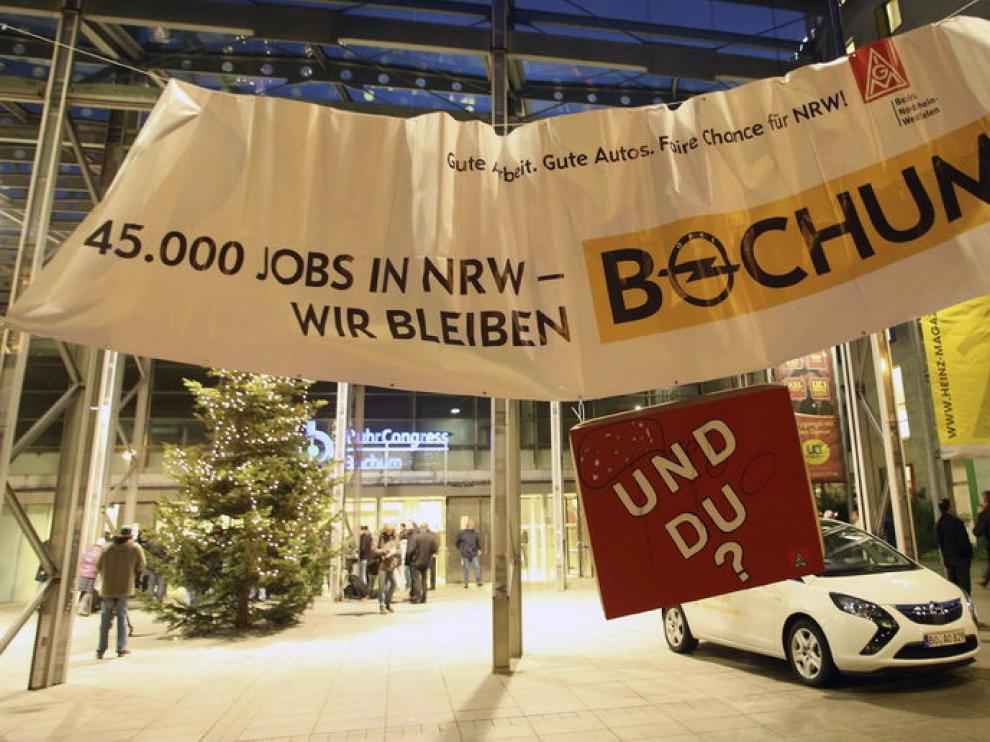 Protesta por el cierre de la fábrica de Bochum