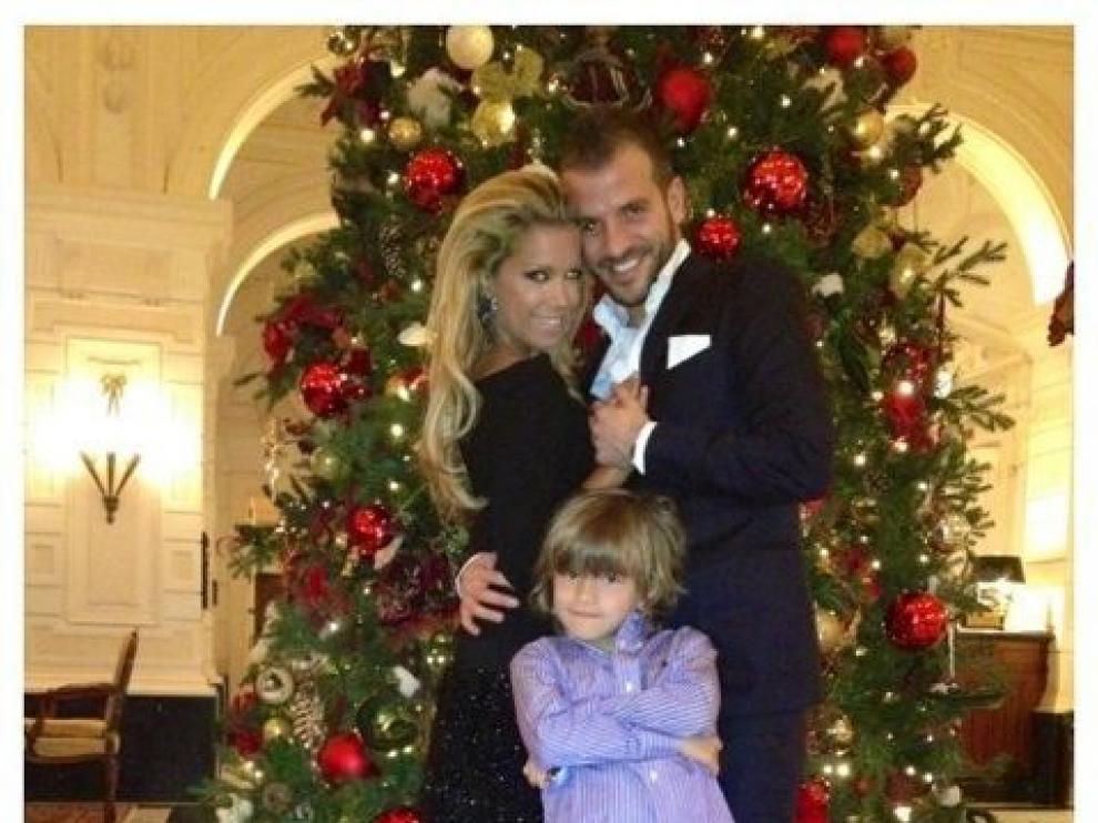 Rafael y Sylvie Van der Vaart las navidades pasadas.