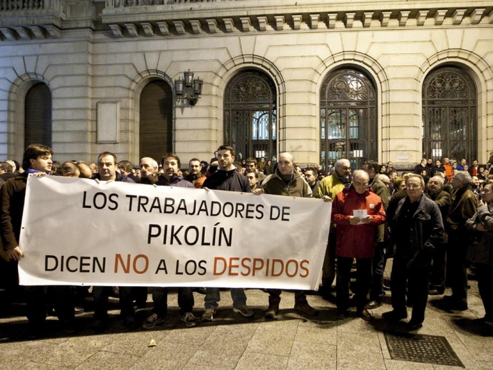 Protesta de los trabajadores de Pikolín