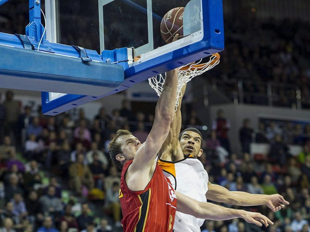 Imagen de un partido del CAI Zaragoza en el pabellón Príncipe Felipe