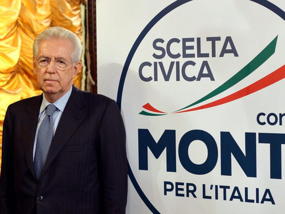 Monti junto al logo de su nueva lista para la Cámara Baja