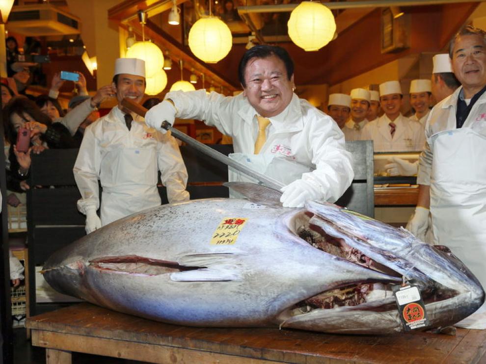 Ejemplar vendido en la lonja de Tokio
