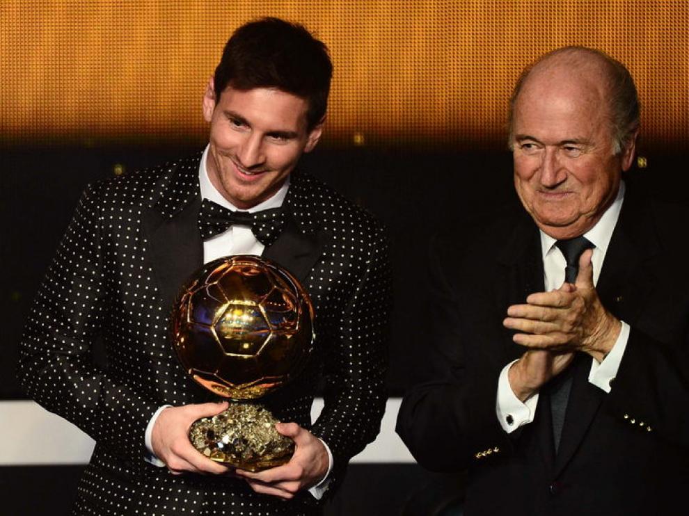 Messi, junto a Blatter