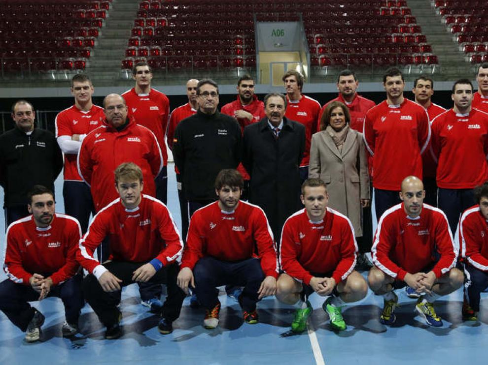 Los jugadores de la selección española