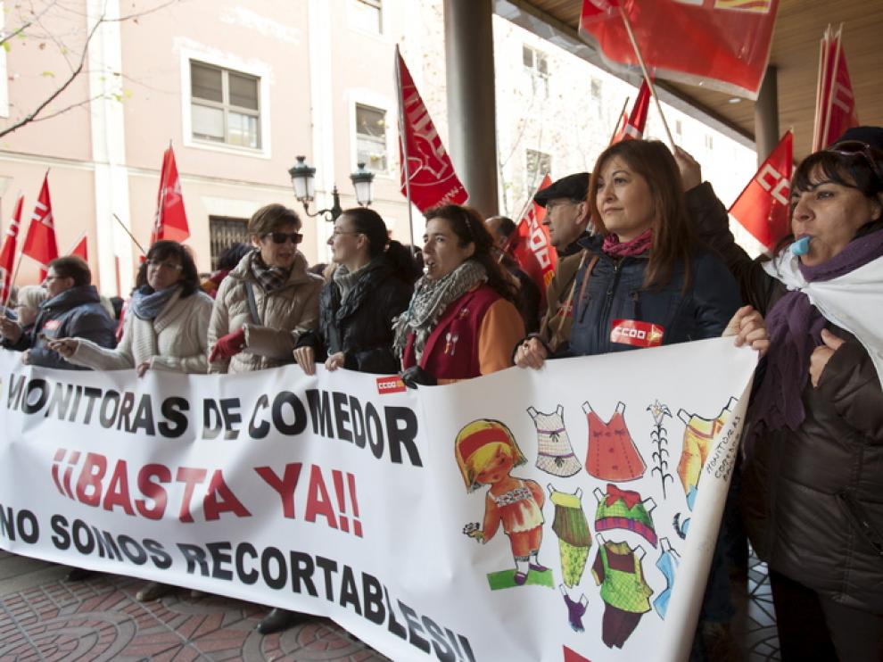 Concentración de monitoras el pasado mes de enero.