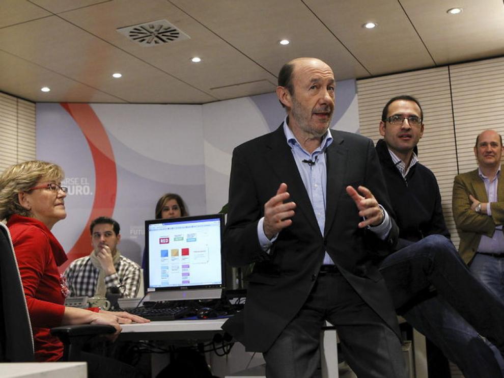 El secretario general del PSOE, Alfredo Pérez Rubalcaba
