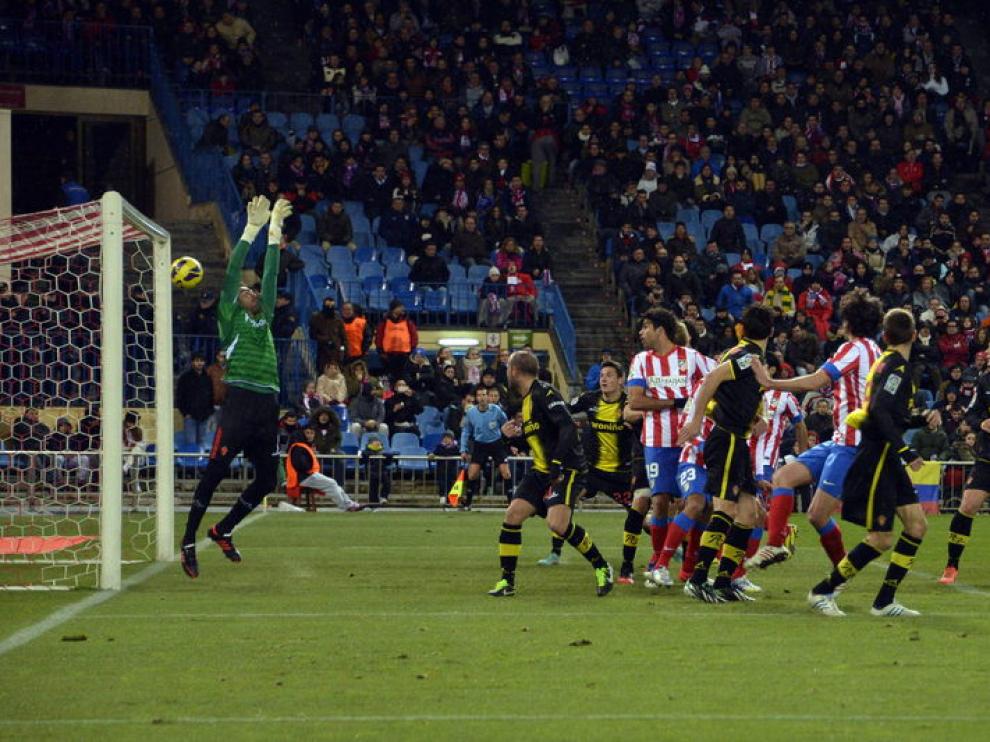 Imagen del primer gol del Atleti al Real Zaragoza