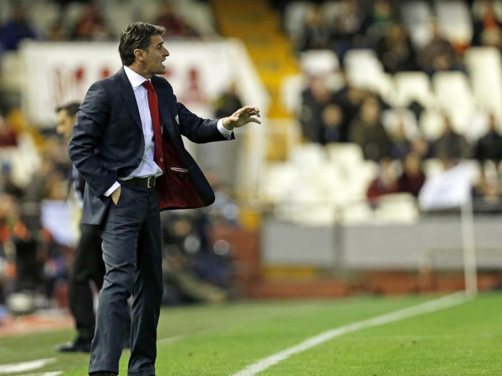 Míchel, durante un partido del Sevilla