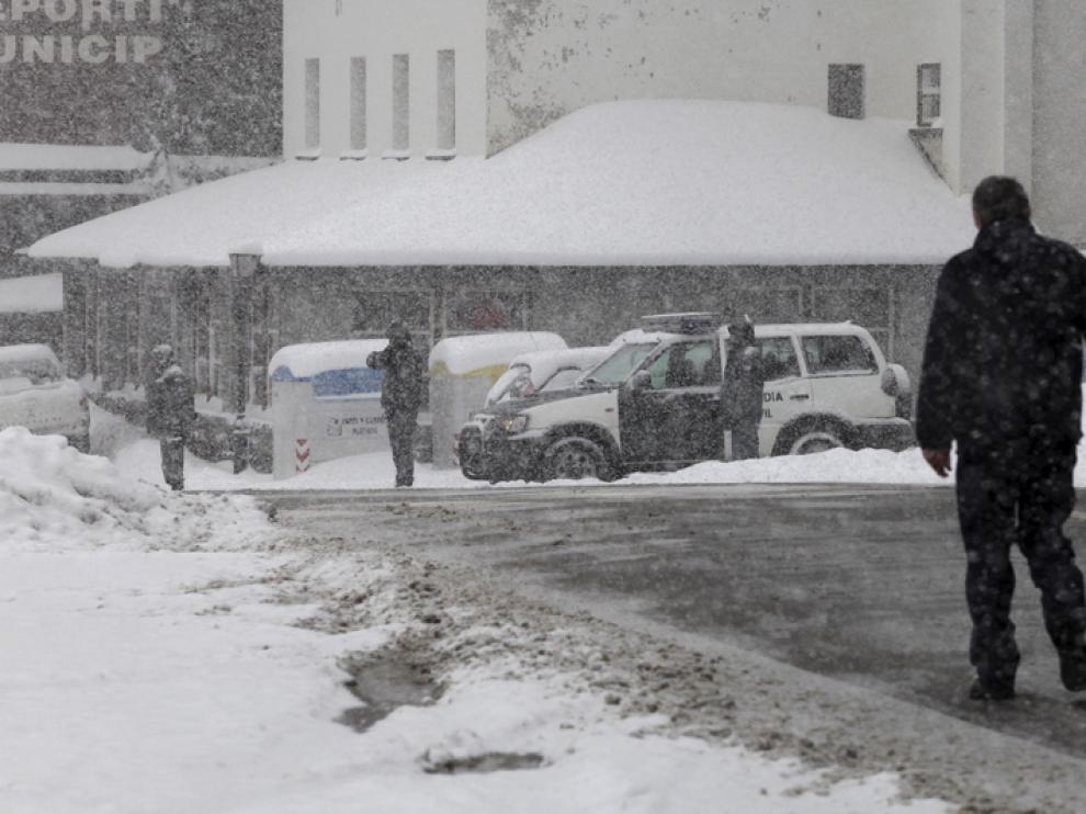 Nevada en Canfranc.