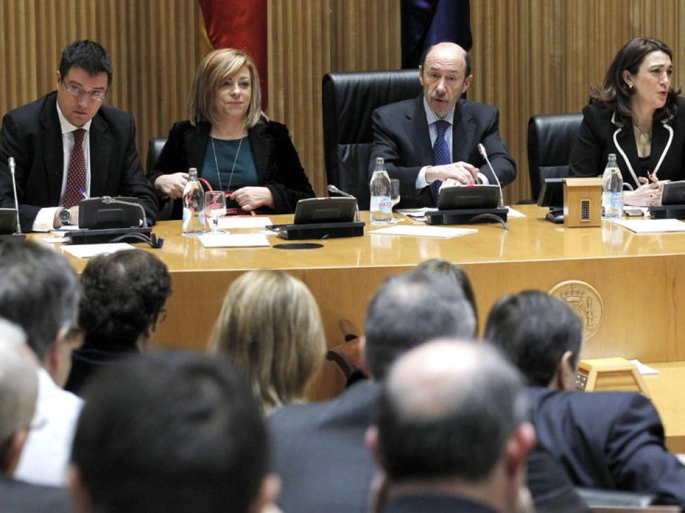 Reunión del grupo parlamentario del PSOE en el Congreso.